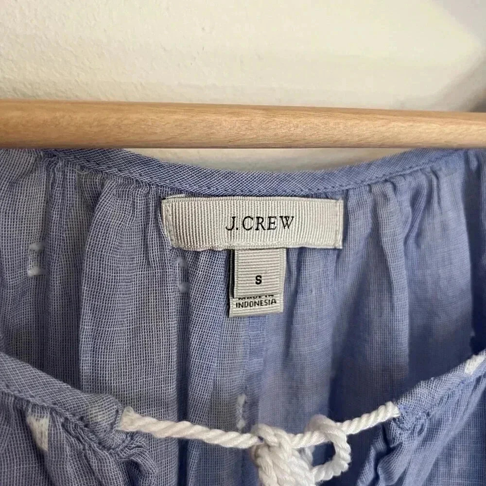 J. Crew Chambray Peasant Blouse - Picture 4 of 9